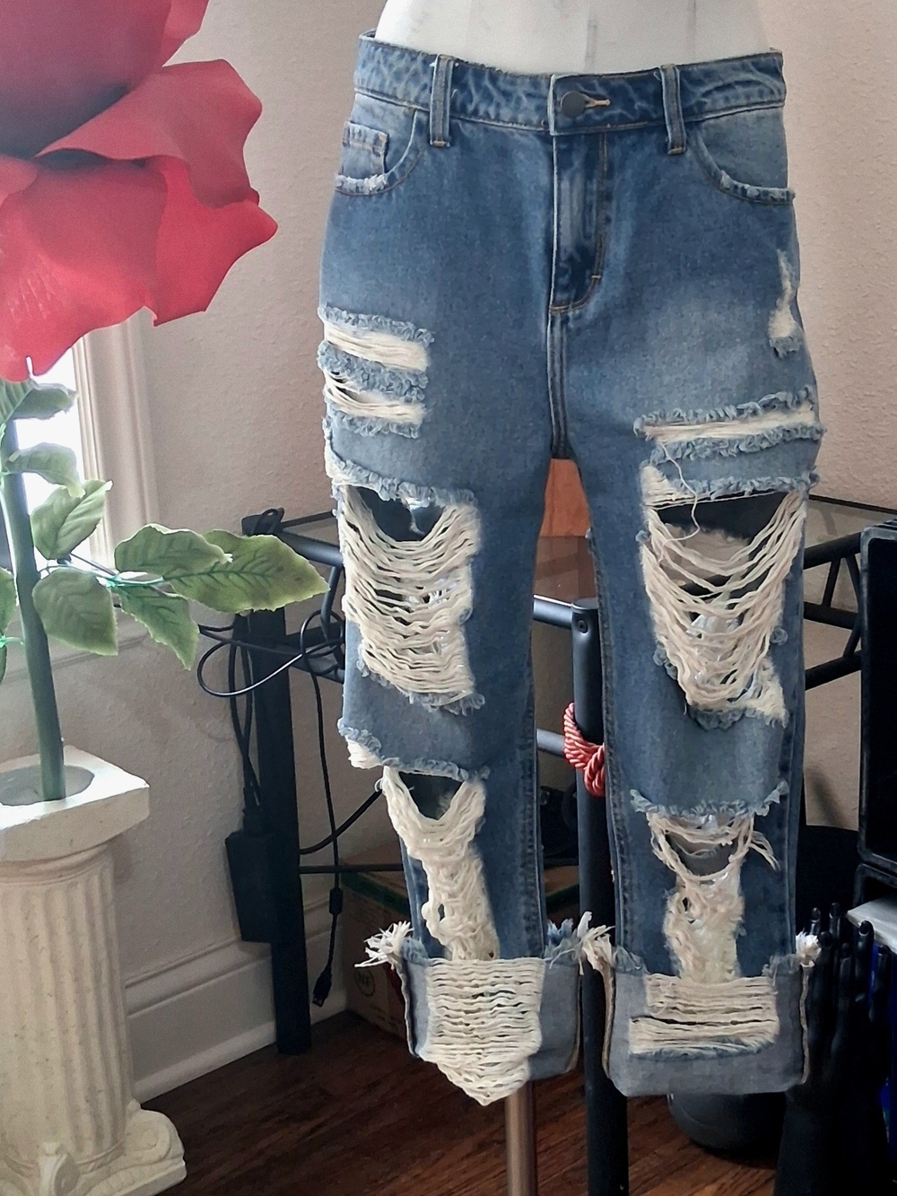 Ripped Denim Jeans